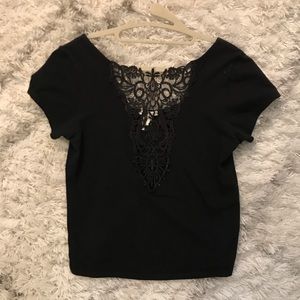 Lace Black Shirt